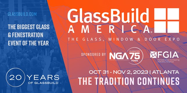 GLASSBUILD 2023 REGISTRATION: get your free pass with GRAF INDUSTRIES INC